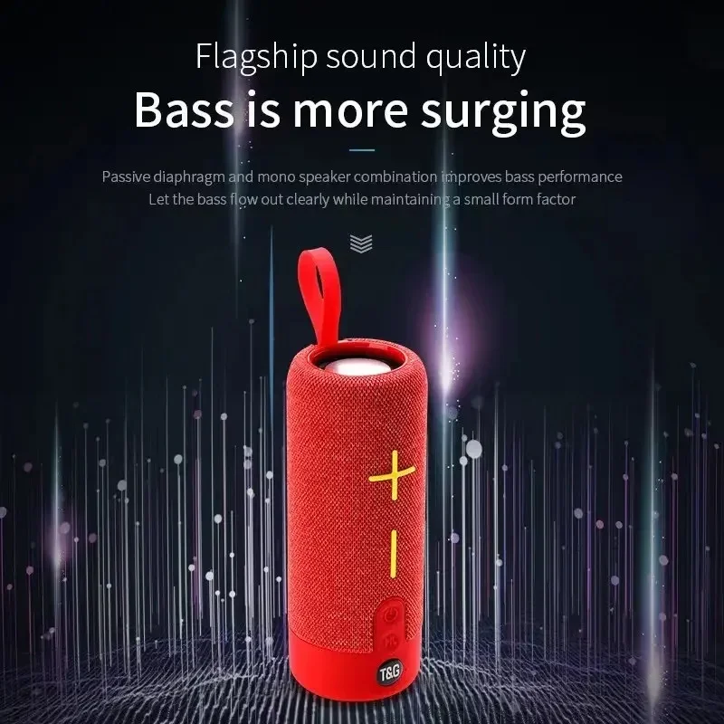 TWS Outdoor Portable Sound Column Wireless Bocina Bluetooth Speaker FM Camping Sound Box Loud Parlante Waterproof Music Box AUX