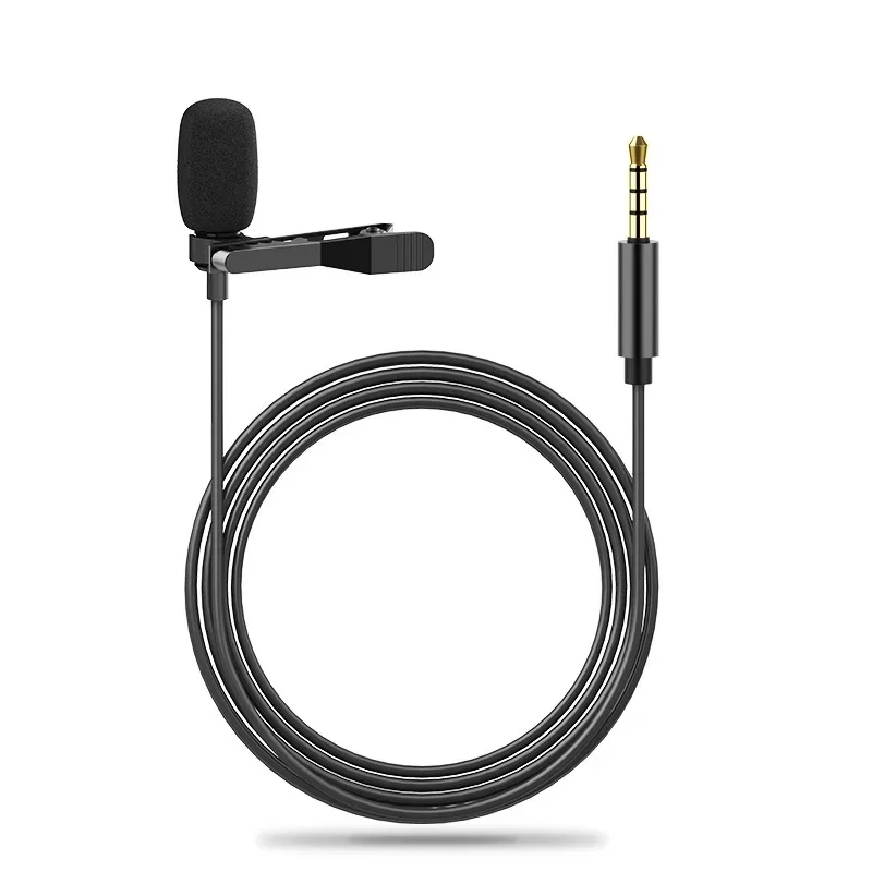 1-4pcs Mini Portable Lavalier Microphone Condenser Clip-on Lapel Mic Wired USB 3.5mm Type-C Microfon For Phone for Laptop PC
