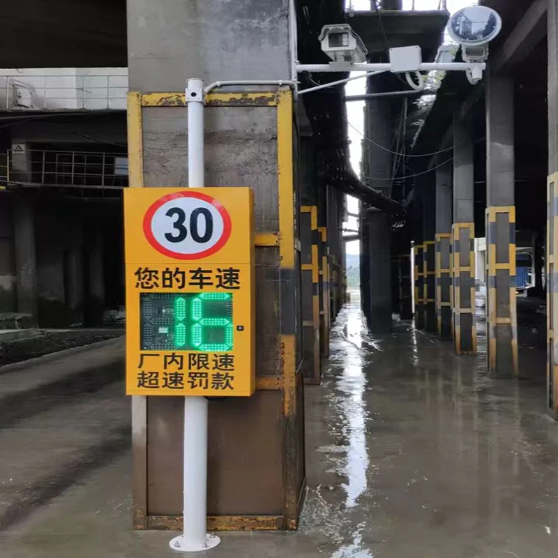 tablet software setting speed signs with radar solar power supply LED radar speed display