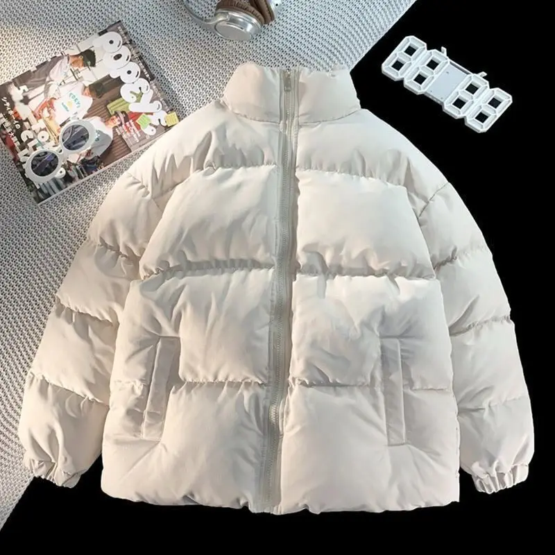 Winter Down Warm Heat Padded Men's Winter Thickened Padded Jacket Ins Ruffian Handsome Bread Loose Large Size Padded Clothes