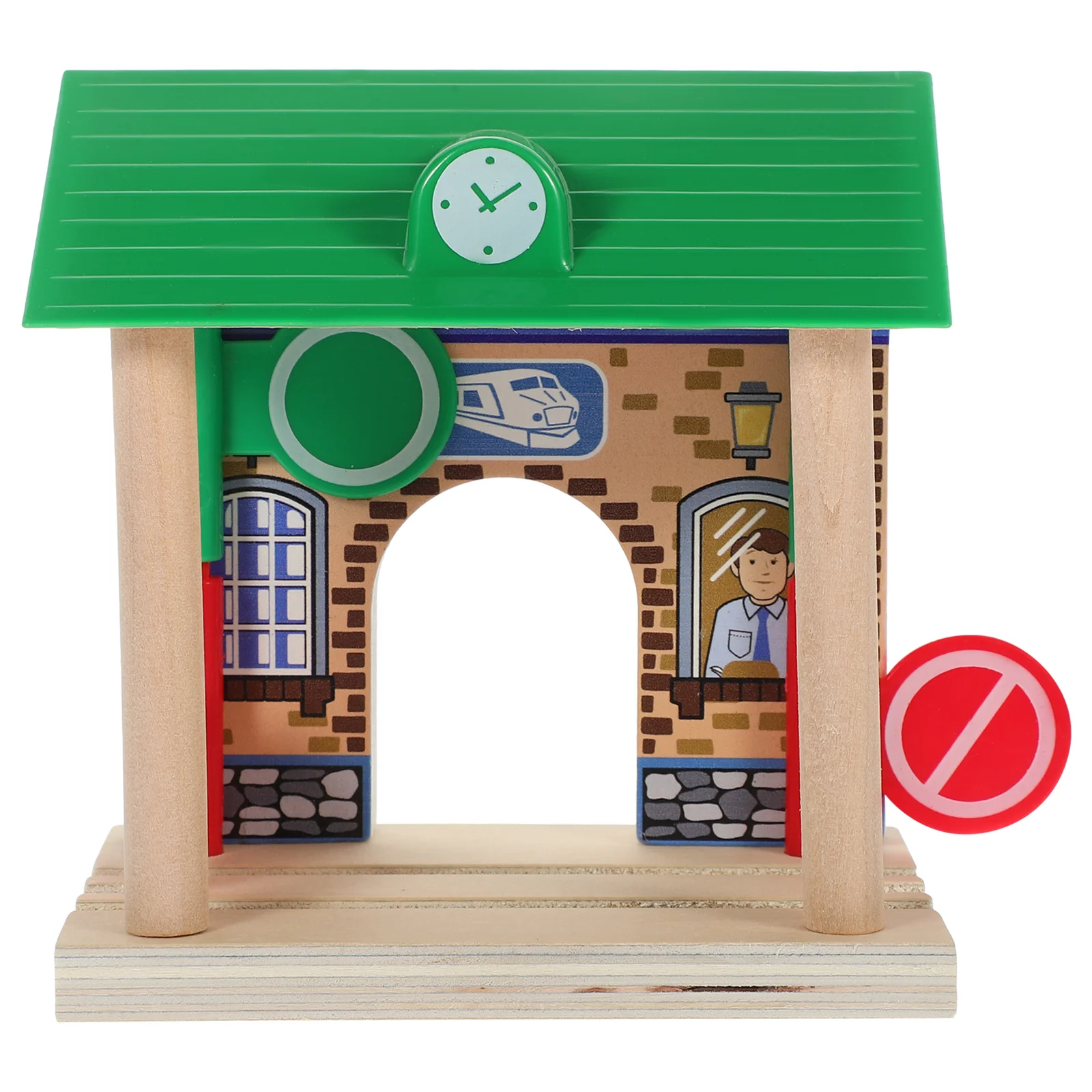 Advent Calendar Train Track Accessories Models Playing Kids Small Wooden Railway Station Child