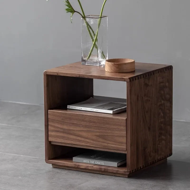 Cute Table Nordic Bedside Mini Bed Desk White Cabinet Storage Headboard Black Nightstand Bedroom Round Living Room Auxiliary
