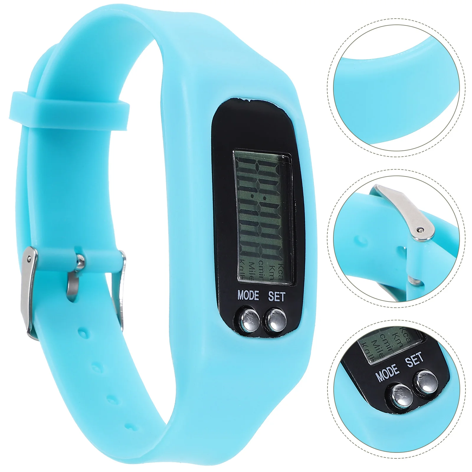 Wristband Portable Pedometer Step Counter for Walking Sports Watch Major Bracelet Stylish Silica Gel