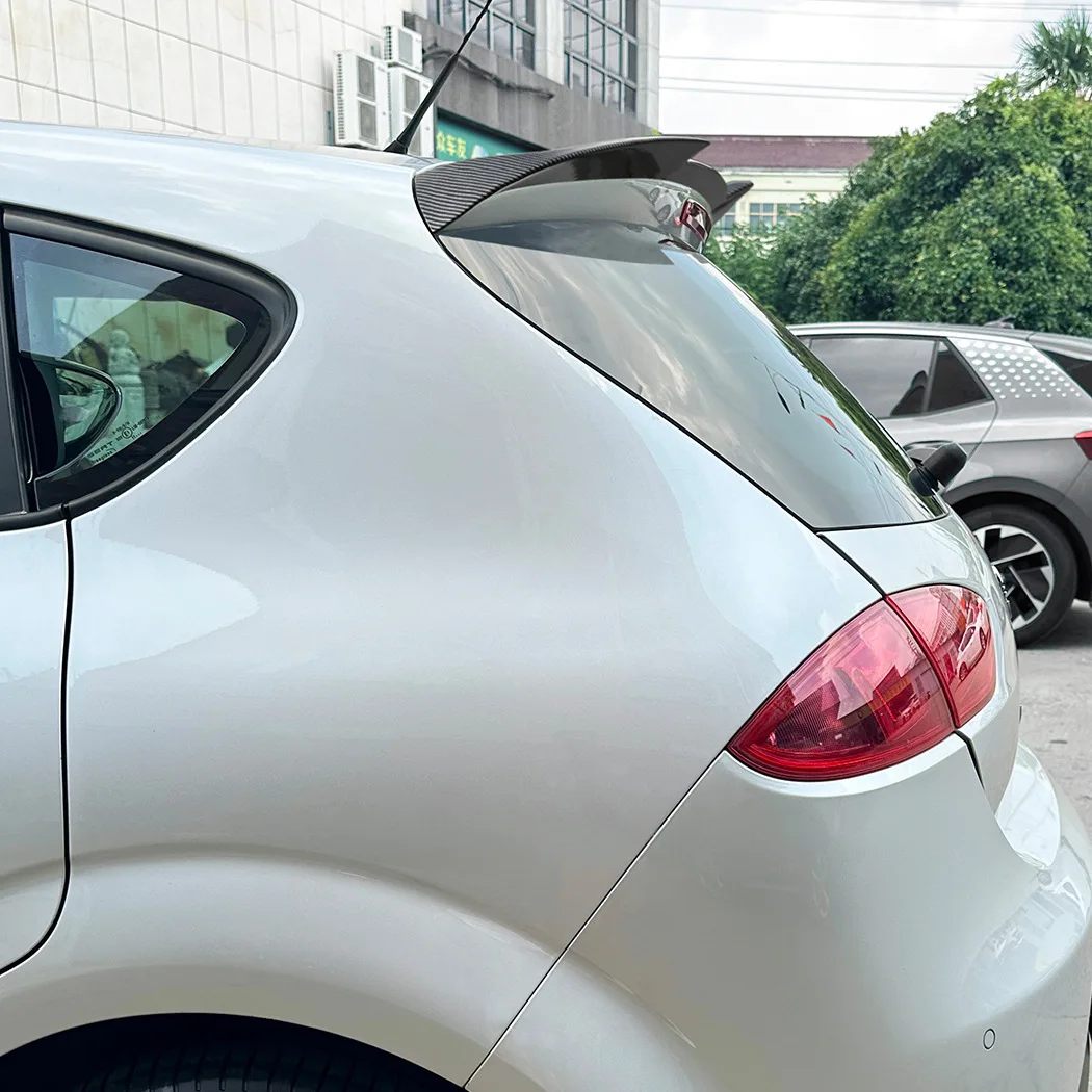 

Для Seat Leon MK2.5 2009-2012 автомобильная задняя крышка багажника, спойлер, крылья, черный карбоновый тюнинг, аксессуары, часть