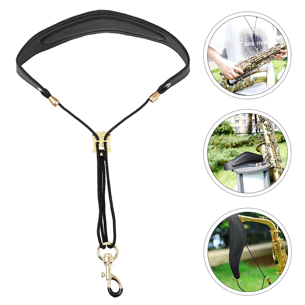 

Saxophone Neck Strap Adjustable Durable Material Metal Hook Easy Use Comfortable Pressure Relief Suitable for Beginners