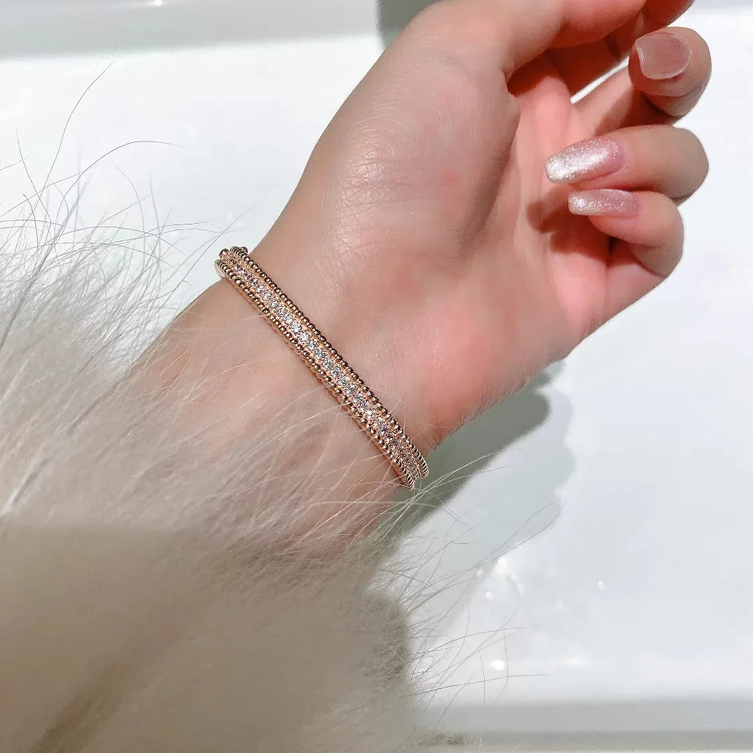 S925 Sterling Silber Vollkreis-Diamant-Armband für Damen, Leichter Luxus, Vielseitiges Kugelrand-Gypsy-Star-Armband – Detail 8
