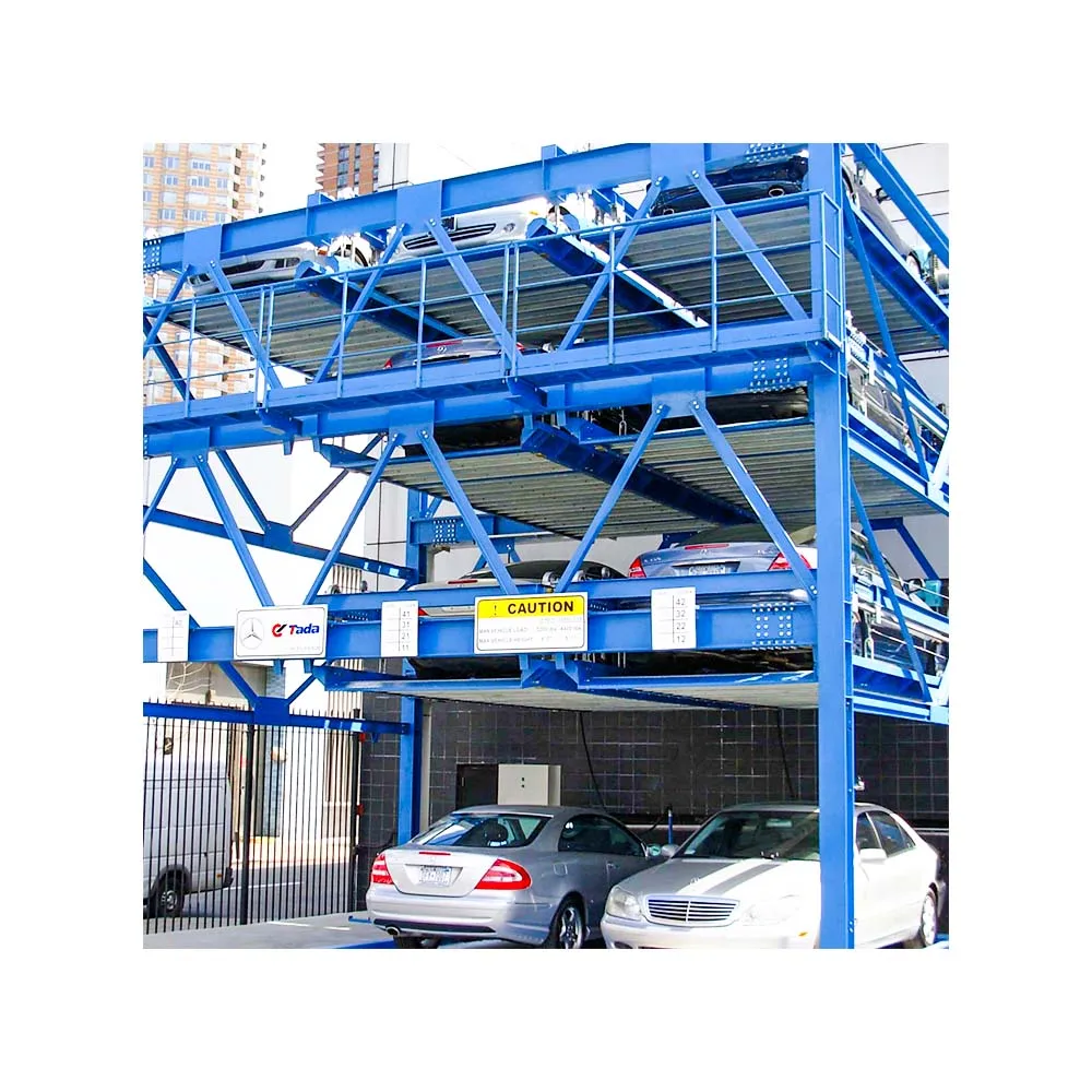 Multi-Storey Basement Steel Puzzle Auto Parking Lift Equipment Motor-Driven With Painting Finish For Car Parking Lot