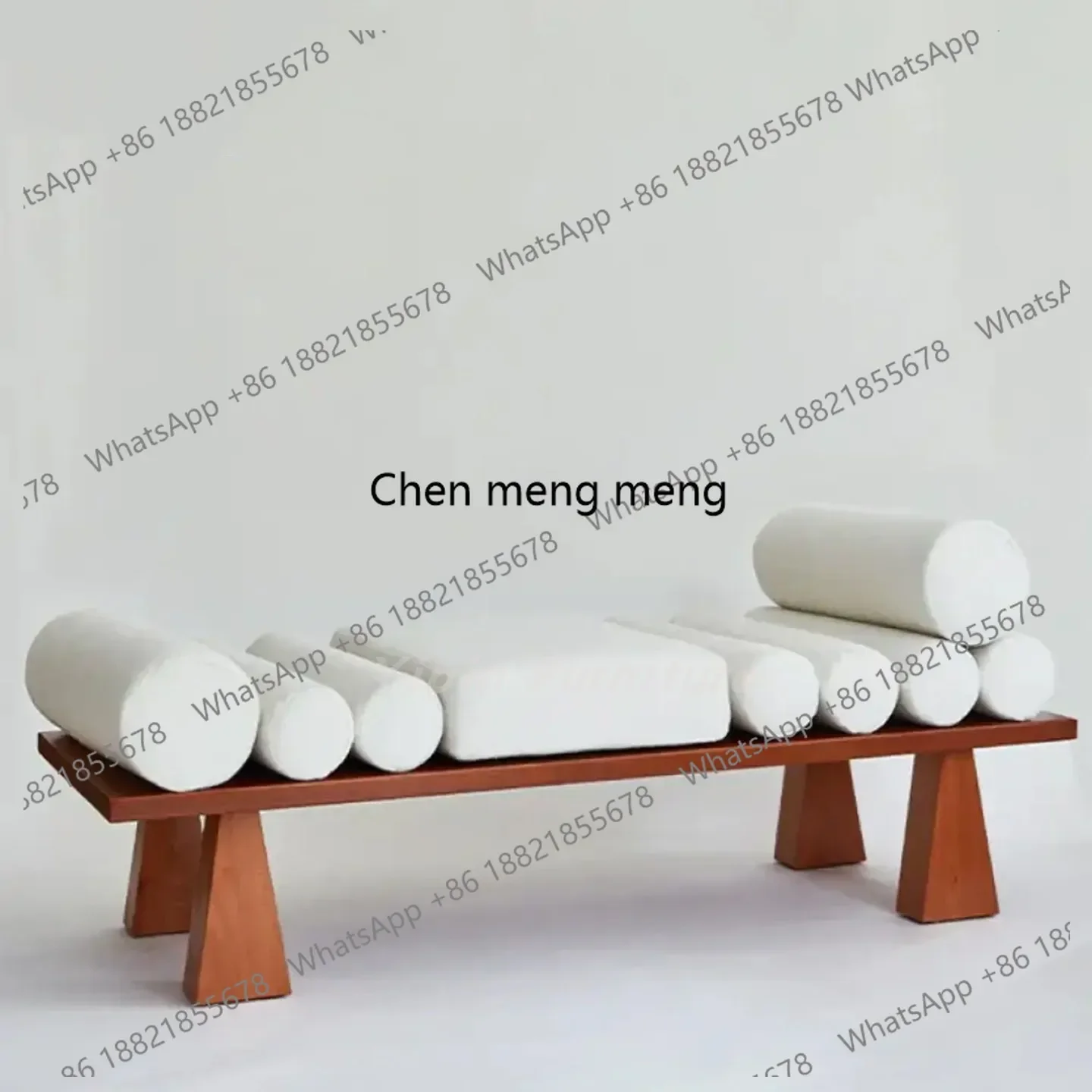 

Wood modern simple bedside stool designer creative light luxury living room cloakroom sofa stool