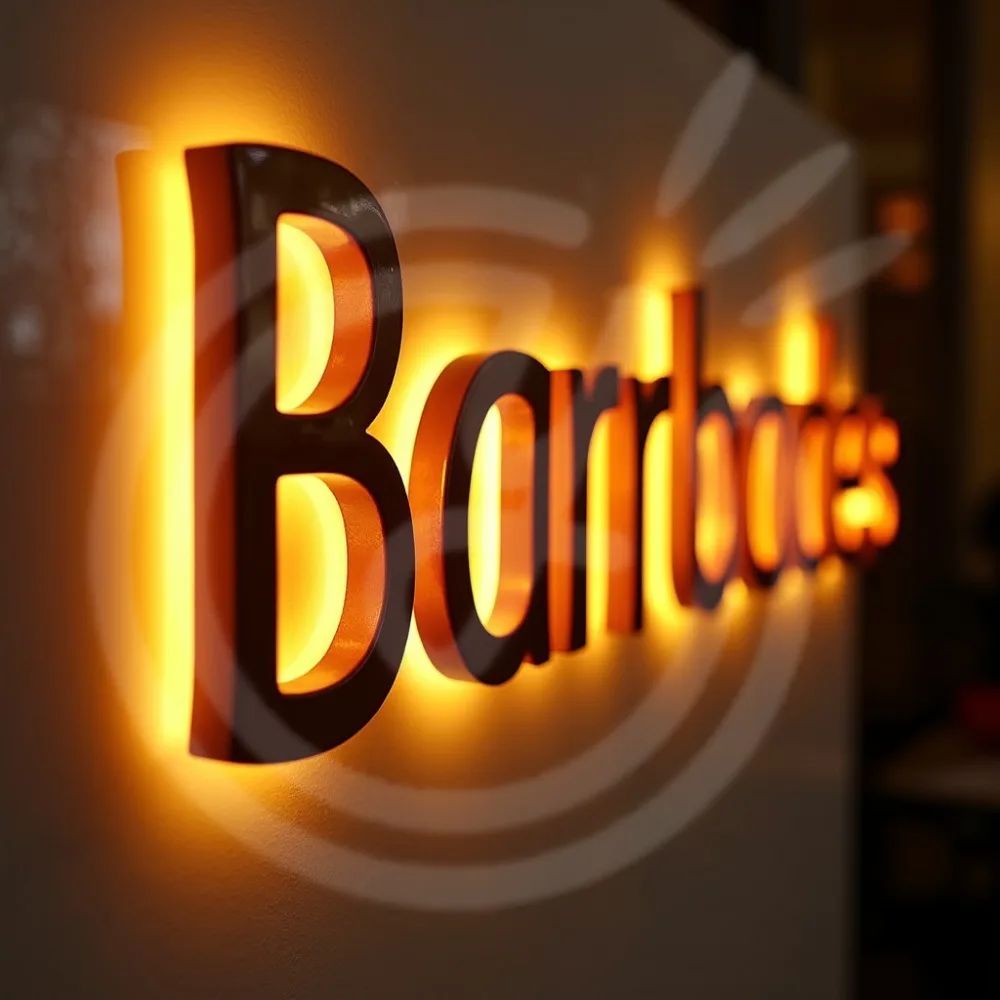 Custom 3D Metal LED Backlit Letters Sign Light Up for Illuminated Outdoor Business Waterproof Storefront Advertising Signage