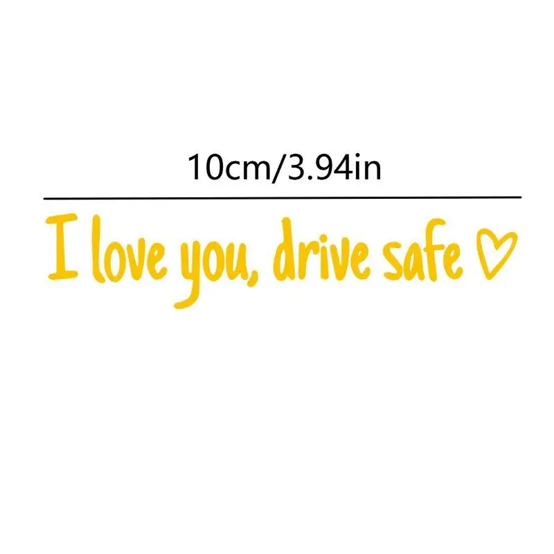 Drive Safe I Love You Rearview Mirror Decal - Waterproof Vinyl Car Mirror Sticker - Driving Safety Reminder Adhesive