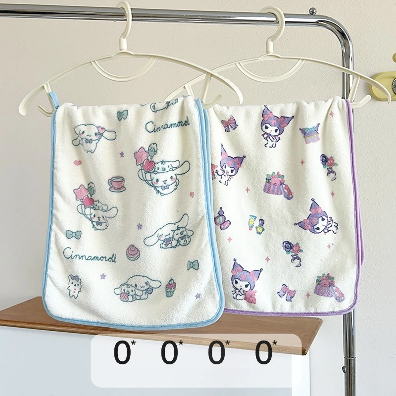 MINISO名創優品 サンリオタオル プリント コーラルフリース 純綿以上 吸水速乾 漫画 毛なしクレンジング フェイスワイプ