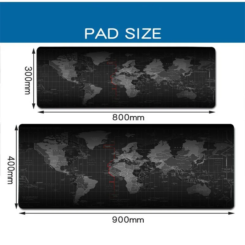 Wesappa-大きな地図マウスパッド、デスクマット、xxlゲームの厚さパッド、オフィステーブルの装飾、キーボード、ロングパッド、ノートブック、コンピュータガモナーマット