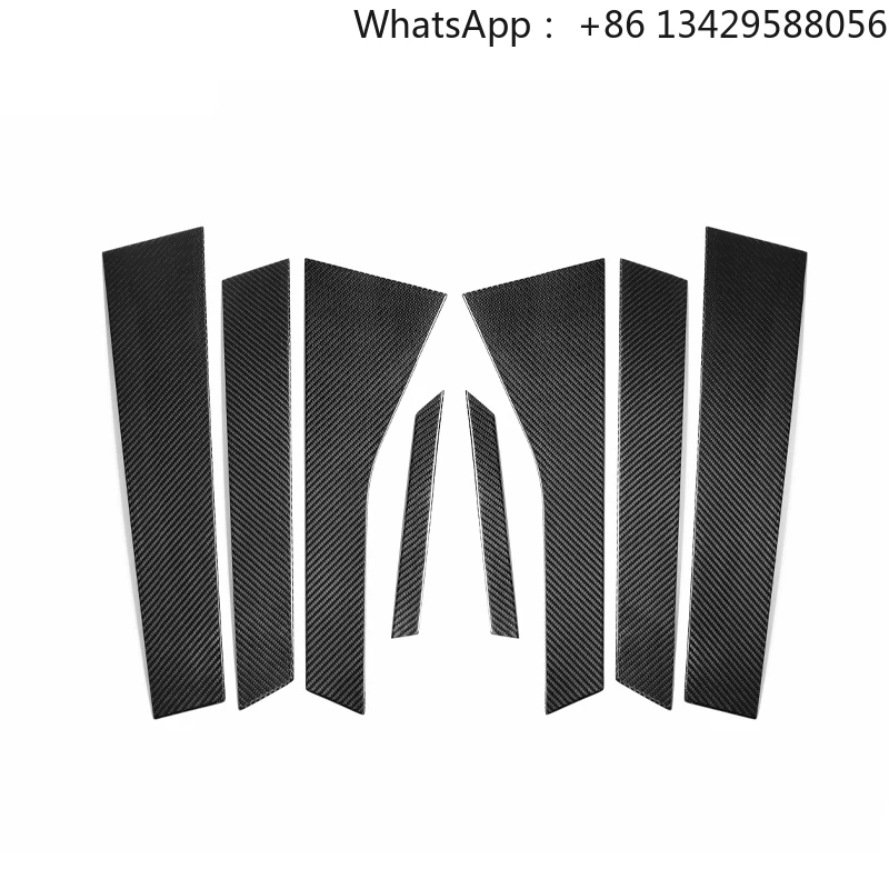 

New Carbon Fiber Material Middle Pillar Trim for Macan 2014-2021 Window Decoration Moulding Trim