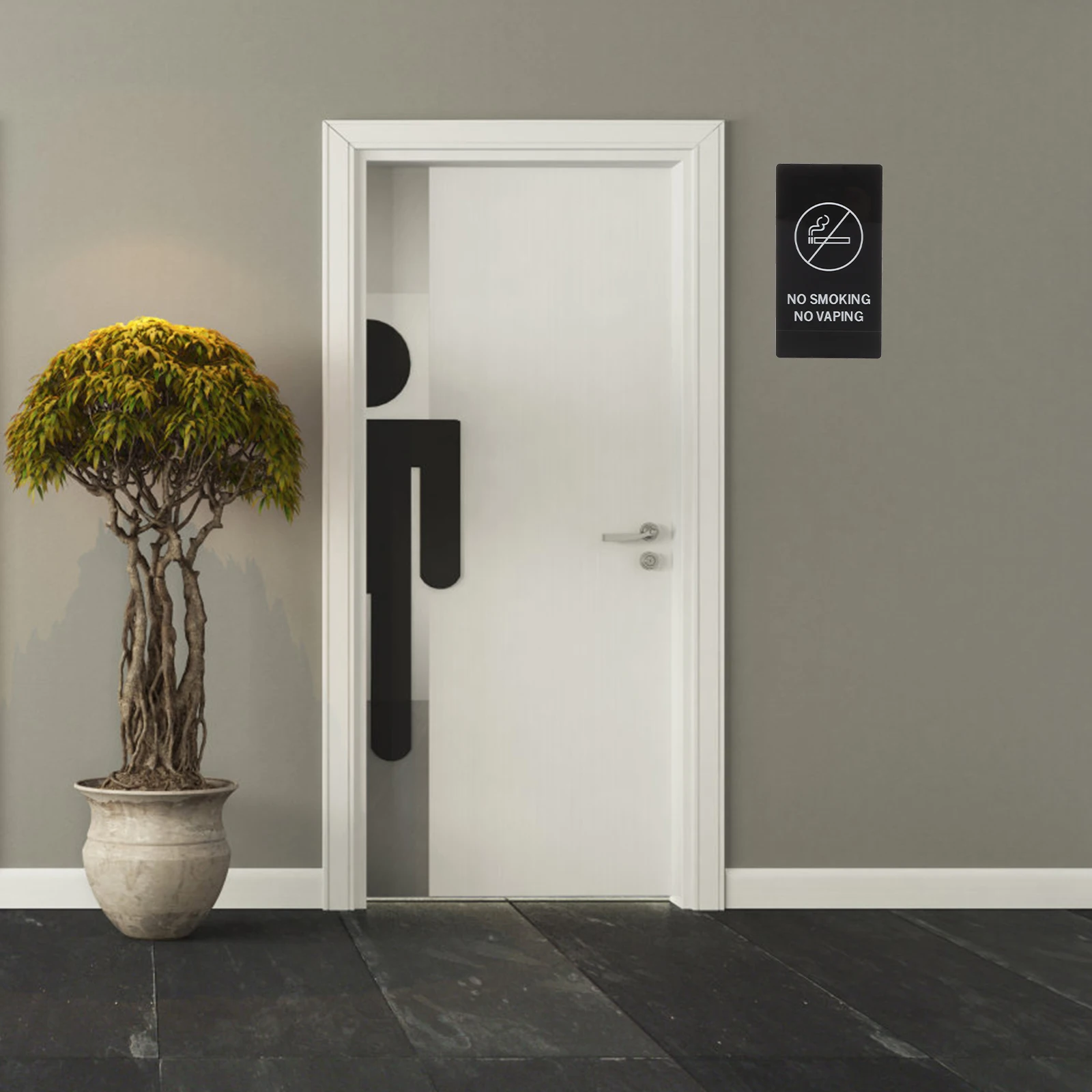 Hausnummer „Rauchen verboten“-Schild, Büro-Stopp, Acryl-Rauchwarnung, Toilette für Unternehmen