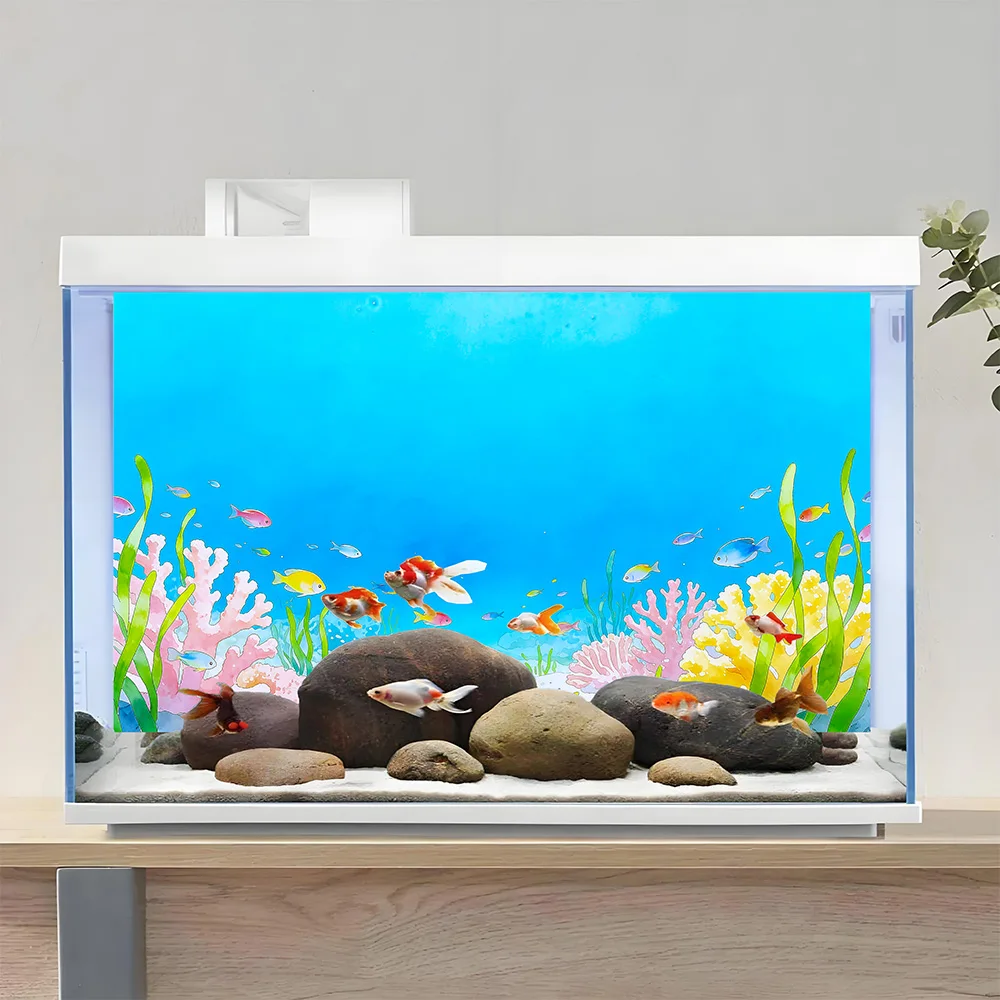 Flussbett-Treibholz, Aquarium-Hintergrundbild, Aquarium-Hintergrundaufkleber, Selbstklebend, Aquarium-Landschaftsgestaltung Dekor – Detail 38
