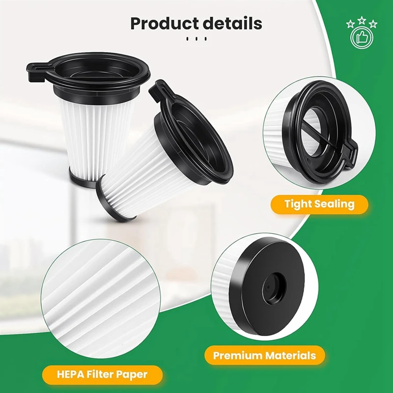 A86I-4 قطع فلاتر بديلة للمكنسة الكهربائية اللاسلكية Wyze، مجموعة ملحقات الفلتر القابلة للإزالة والغسل