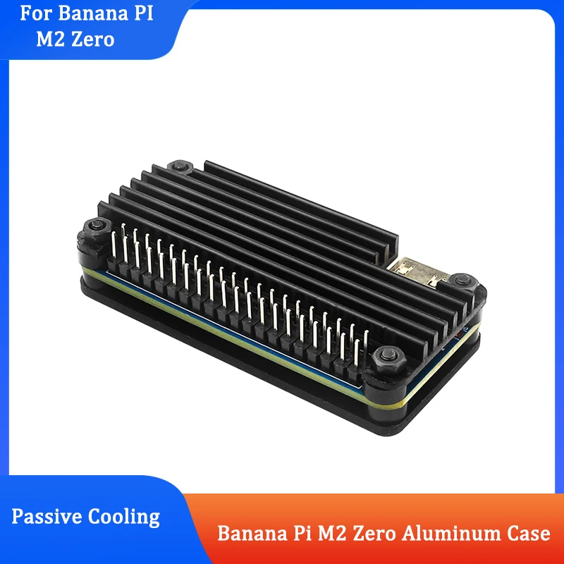 Banana Pi M2 Zero Aluminum Alloy Case Shell Protection Metal Case Passive Cooling Enclouse for BPI-M2 Zero with Screwdriver