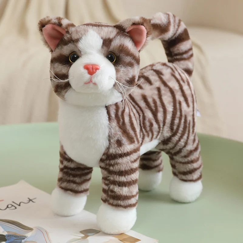 Muñeca De Gato De Peluche Simulado De 25 Cm | Juguete Suave Y Decorativo