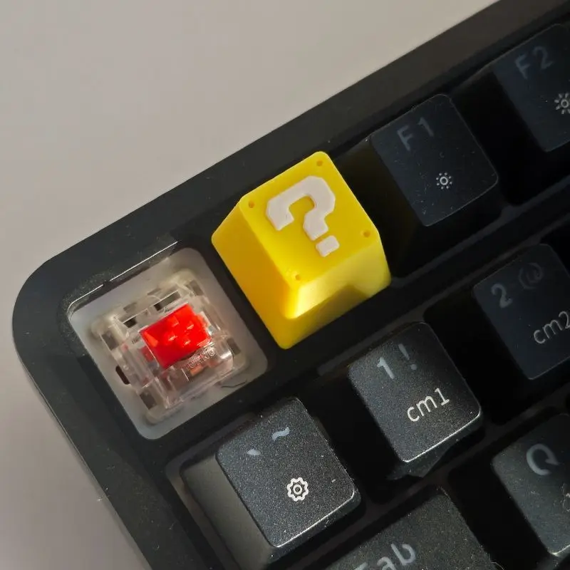 سوبر ماريو بروس علامة استفهام Keycap أنيمي PBT الكرز الشخصي لتقوم بها بنفسك أغطية المفاتيح لملحقات لوحة المفاتيح الميكانيكية ذات المحور المتقاطع هدية