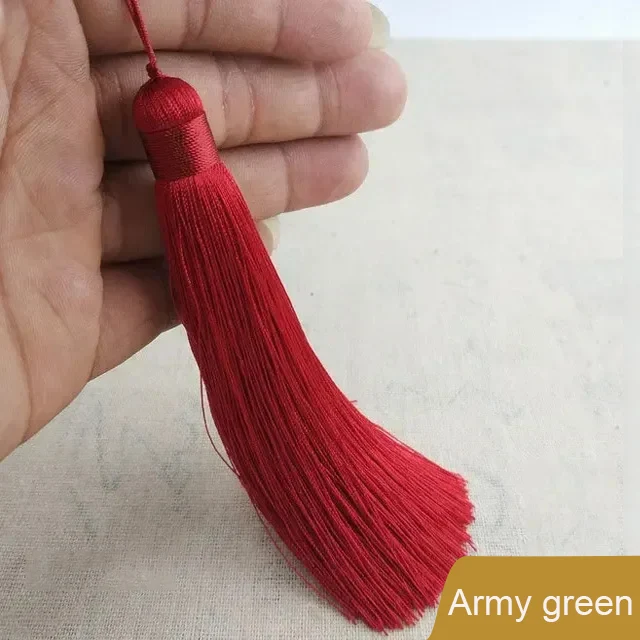 1/2/5/10Pcs 12cm Polyester Seide Quaste Mit Hängenden Ring Seil Fringe Trim DIY Nähen zubehör Hause Vorhang Anhänger Dekoration