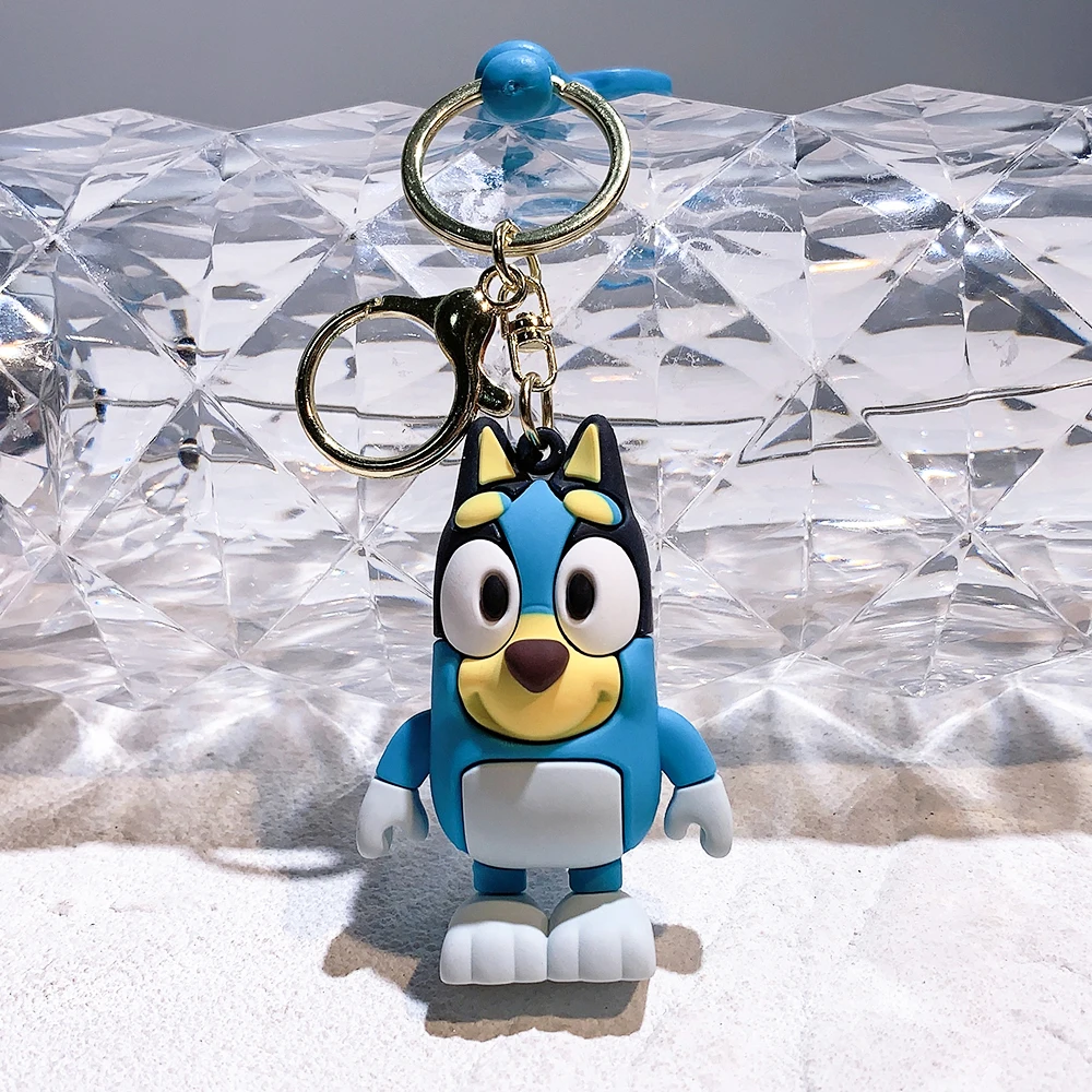 New Bluey Family Doll Creative Car Chain Bingo portachiavi borsa ciondolo coppia squisito piccolo regalo zaino per bambini ciondolo regalo