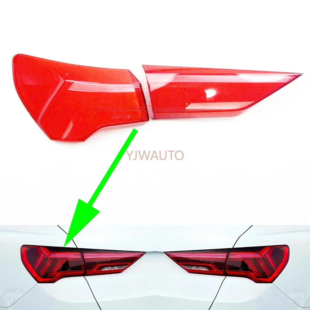 For Audi Q3 2019 2020 2021 2022 2023 2024 Taillight Cover Car Taillamp Lens Glass Replacement Rear Lampshade Brakelights Shell