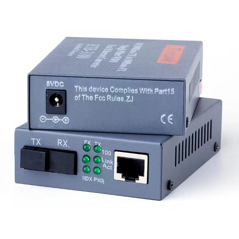 Htb-3100 Optical Fiber Media Converter Fiber Transceiver Single Fiber Converter 25km SC 10/100M Singlemode