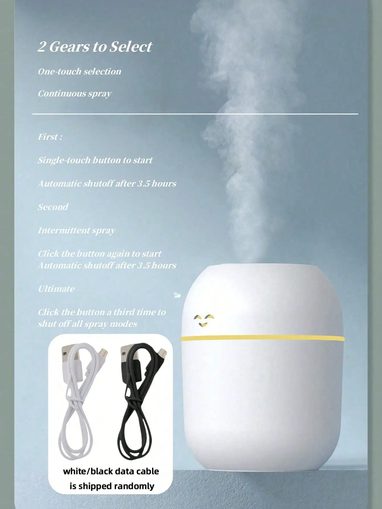 220ML USB Mini Aroma Diffusor Luftbefeuchter mit LED-Licht und Abschaltschutz für Zuhause und Auto, Ultraschall Geräuscharmer Nebelerzeuger – Detail 6