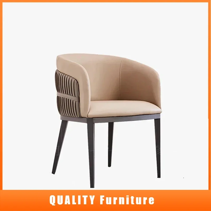 

White Beautiful Dining Chairs Modern Luxury Italian Faux Leather Dining Chairs European Trendy Sedie Sala Da Pranzo Furnitures
