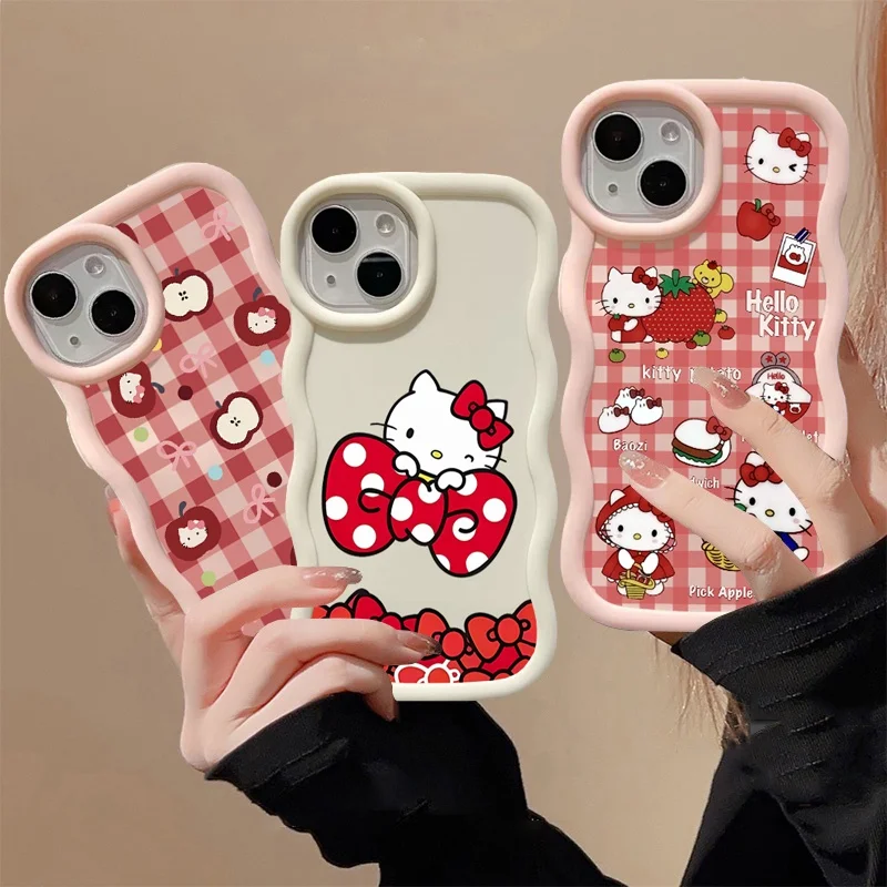 Bonito rosa olá kitty caso de telefone para xiaomi redmi 14c 13c 12c 10c 13 12 10 a3 a5 pro a1 a2 nota 9s 10s 8 9 10 pro capa macia