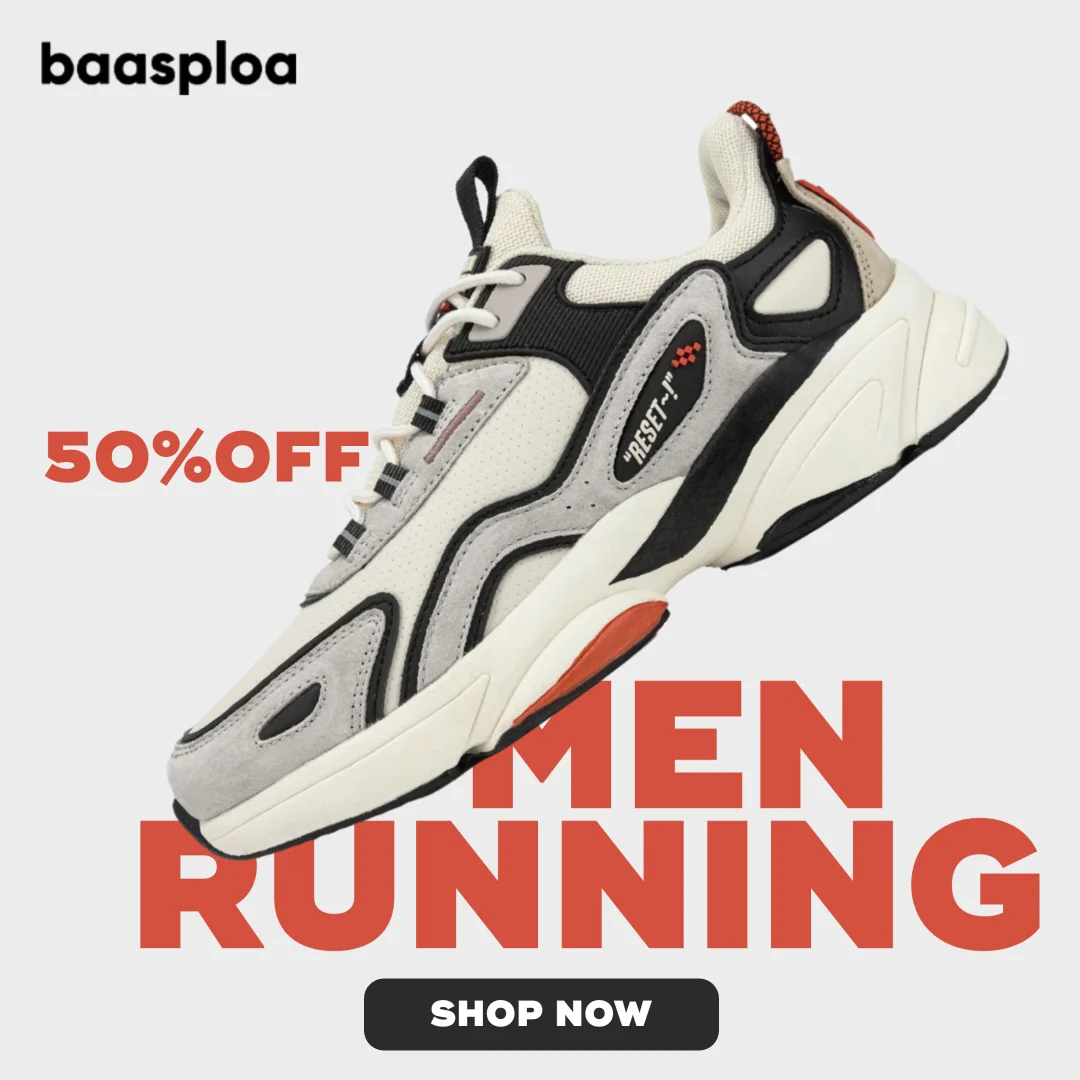 

Мужские кроссовки Baasploa, кожаные дышащие классические спортивные кроссовки с сетчатыми вставками, удобные нескользящие повседневные прогулочные туфли