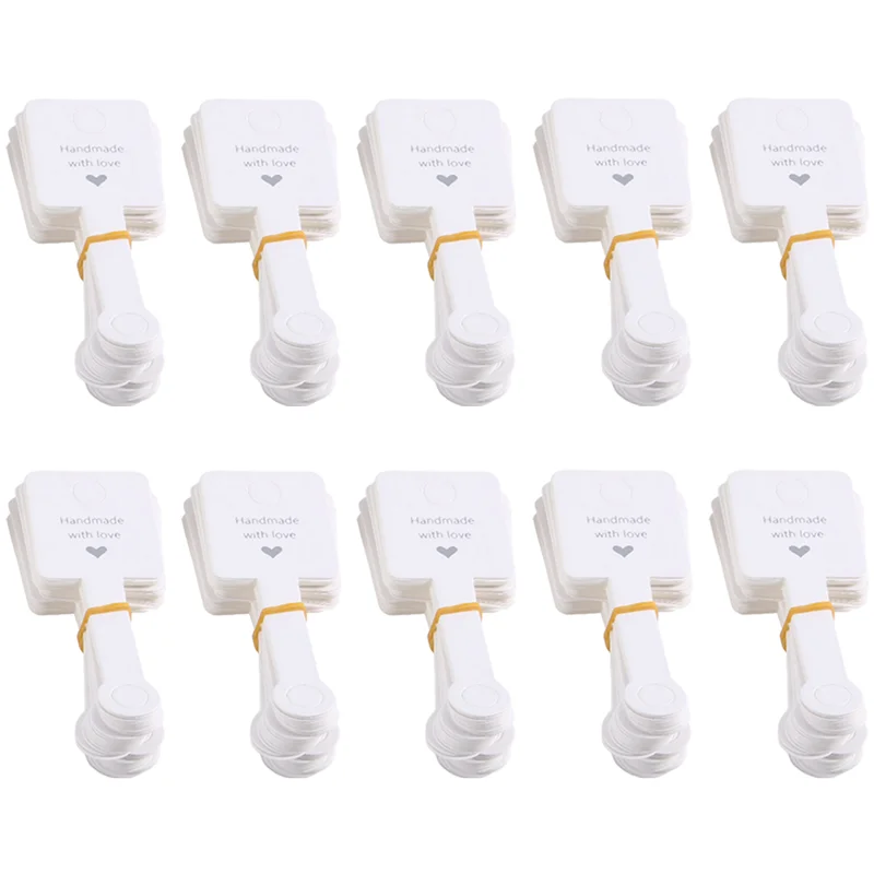 500 PCS Handmade With Love Mini Gift Paper Tags Gift Labels White Kindness For Gift Wrap, Wedding