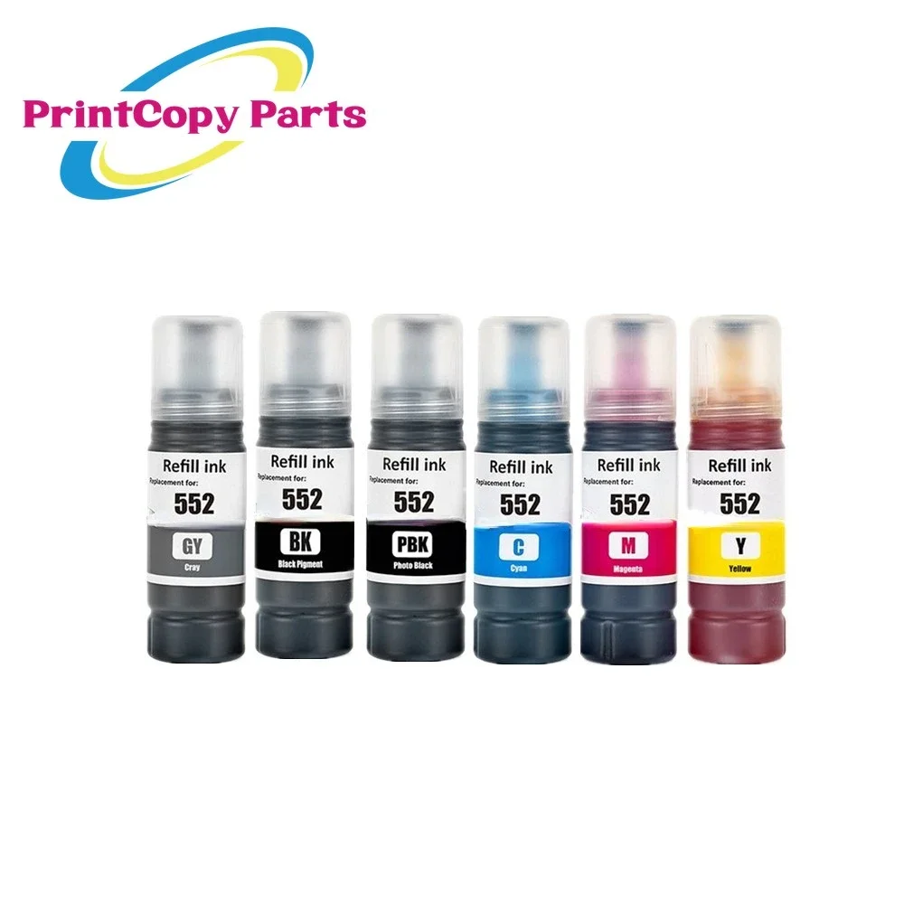 1Set 552 T552 Compatible Color Water Based Bottle Refill Bulk Ink for Epson Ecotank ET-8500 ET-8550 Printer