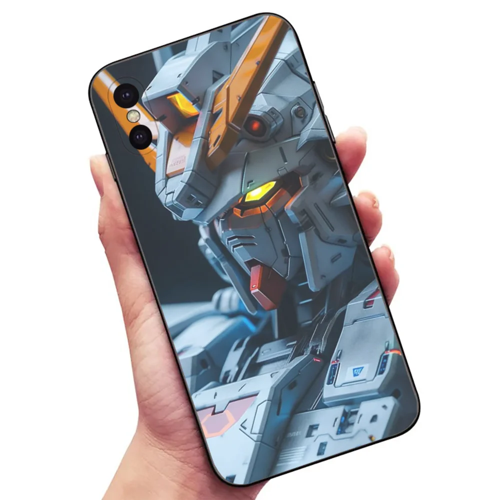 Cool Mechanical Phone Case For Samsung S24,23,22,30,21,10,9,Ultra,Plus,Lite,FE,5G G-GundamS Black Soft Case