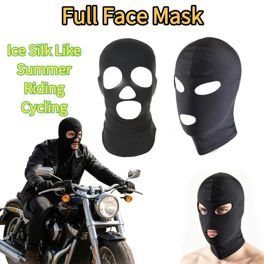 

Balaclava Full Face Mask 3/4 Hole IceSilk UV Protection Windproof Breathable Hood For Motorcycle Moto Biker Ski Helmet Liner Cap