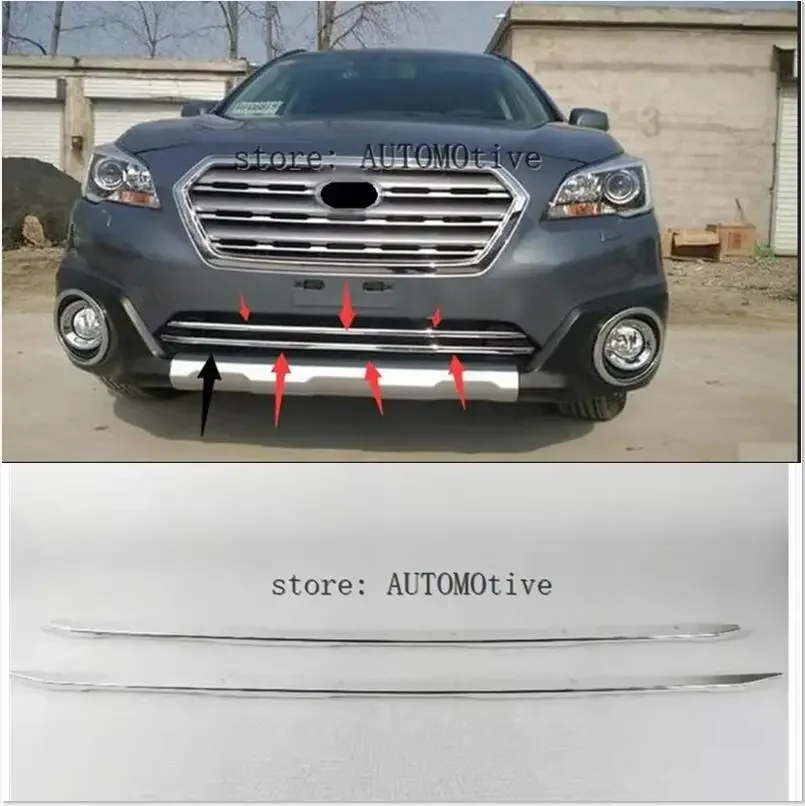 

Для Subaru Outback 2015 2016 2017 ABS хромированный передний нижний гриль решетка отделка 2 шт.