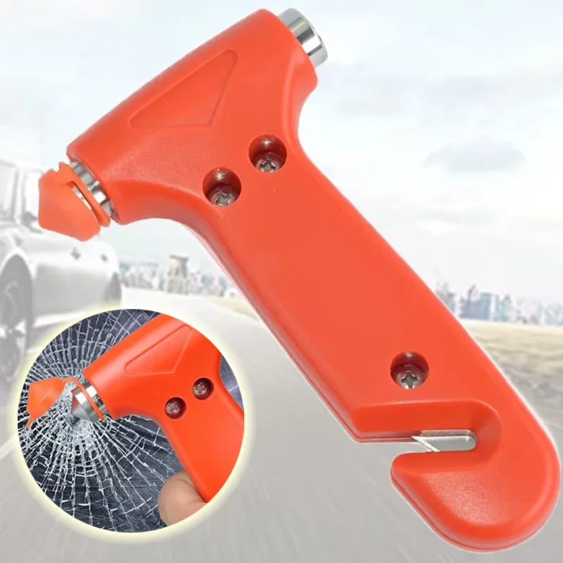 

Two-in-One Car Safety Hammer High-quality Emergency Glass Window Breaker Seat Belt Cutter Rescue Escape Tool Auto Accessories