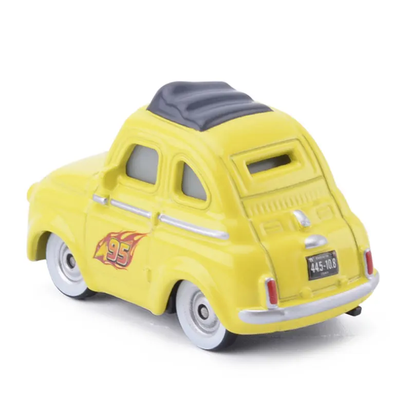 Disney pixar carros 2 peças mini empilhadeira bonito guido & luigo 1:55 liga de metal fundido relâmpago mcqueen modelo carro menino brinquedo presentes