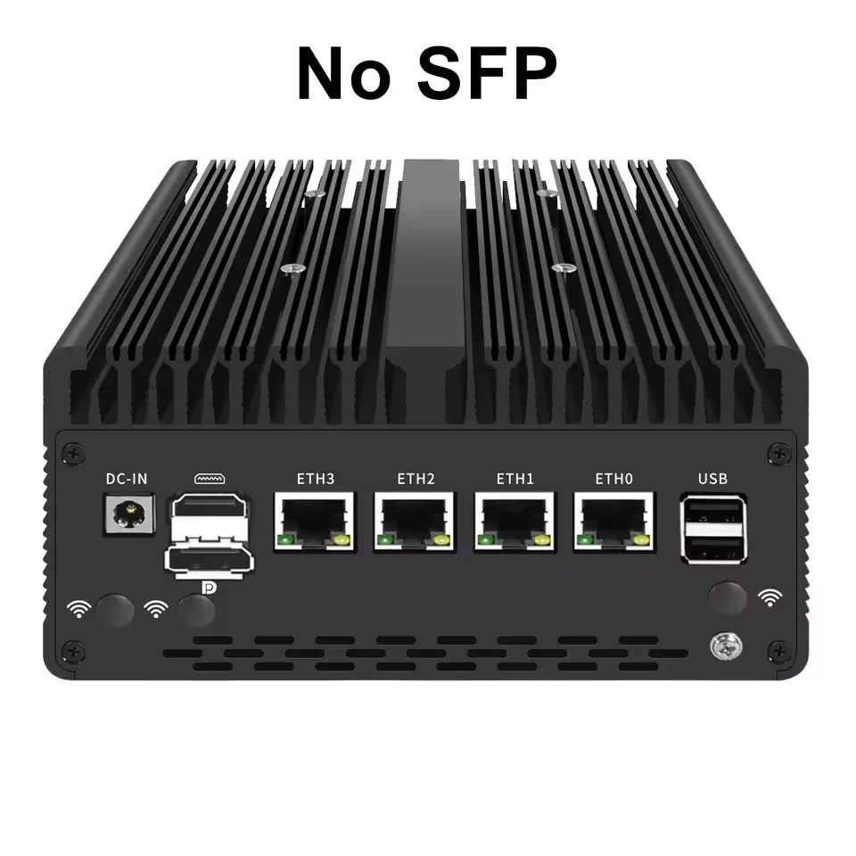 New 12th Gen Solid Firewall Appliance Intel Pentium Gold 8505 10G/1G SFP 4*2.5G RJ45 LAN 2*DDR5 NVMe Mini PC Proxmox ESXi Server