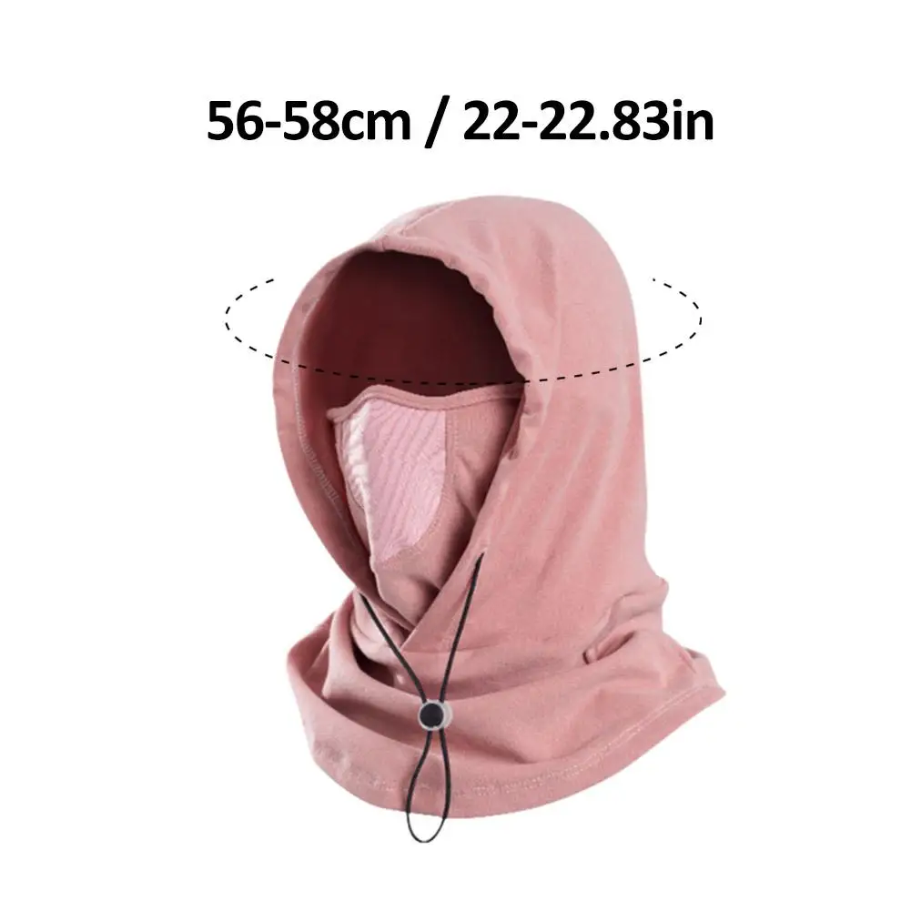 Winter Thermal Fleece Balaclava Scarf Ski Face Mask Neck Warmer Snood Hood Hat Windproof Cold Warm Riding Caps Sports Outdoor