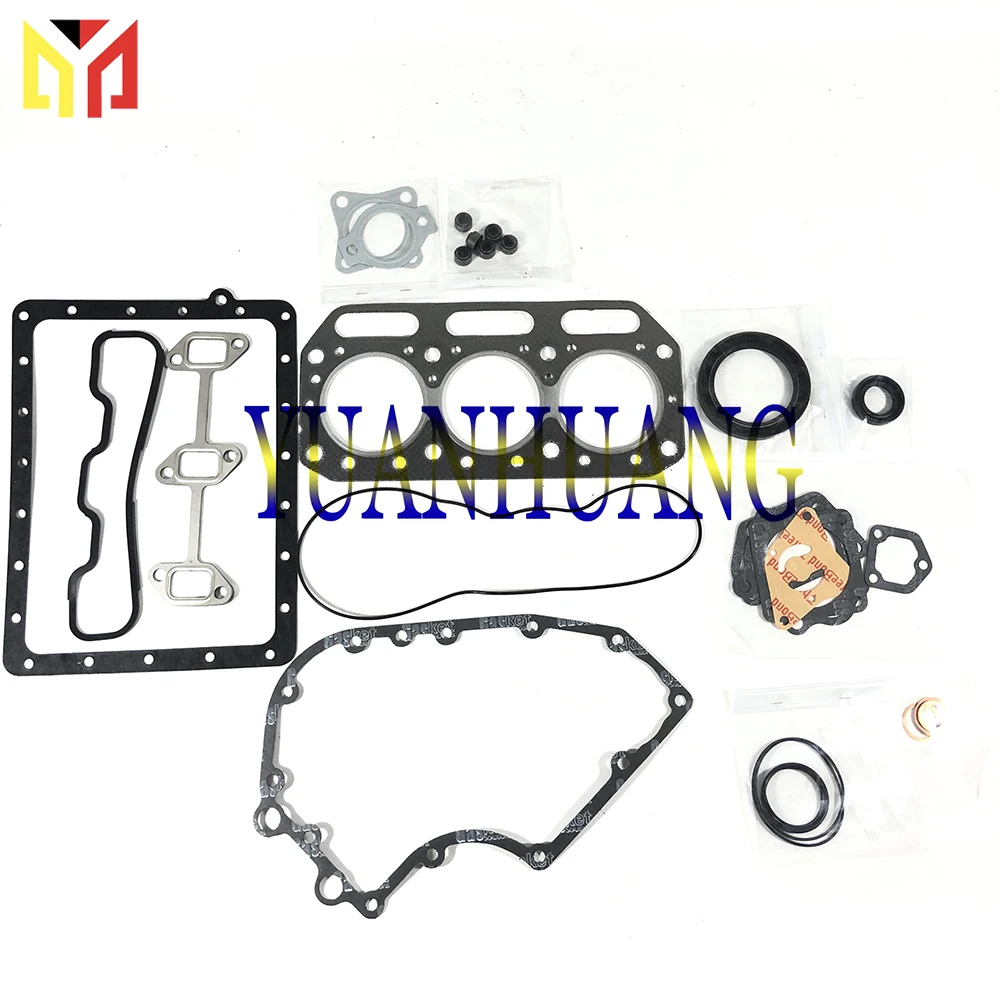 Overhual 3TN75 Rebuild Kit Valves for Yanmar Engine Gasket Cylidner Liner Piston Main Bearings Repair Fits