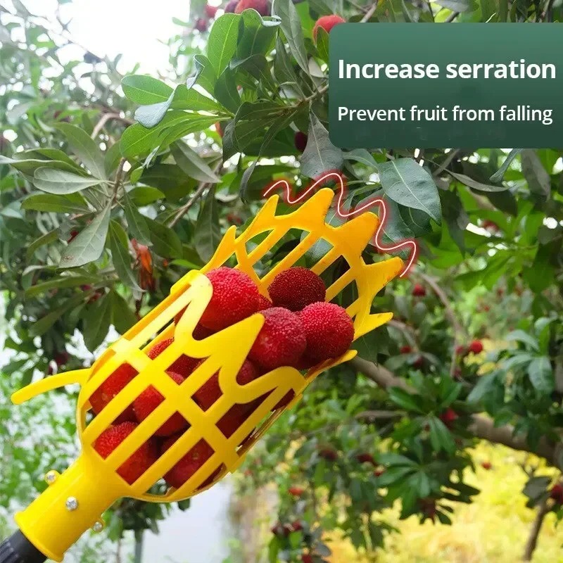 Farm Garden Picking DeviceGarden Tools Deep Basket Fruit Picker Head Convenient Fruit Catcher Apple Peach Picking