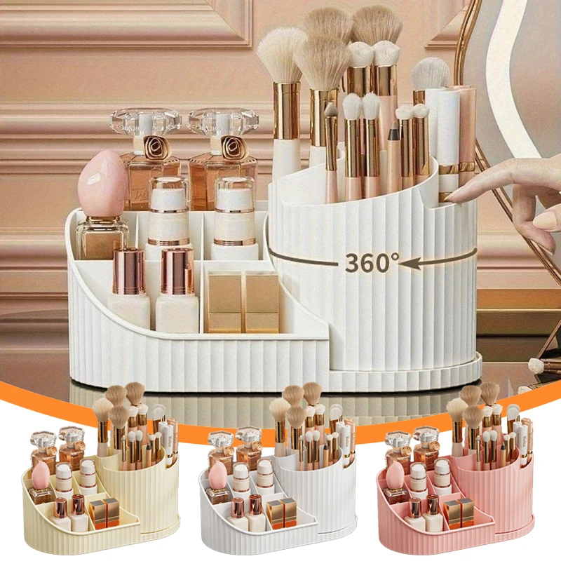 

360° Rotating Multi-functional Storage Box Makeup Brush Holder Removable Make Up Tools Box Organizer Pencil Case Container 1PC