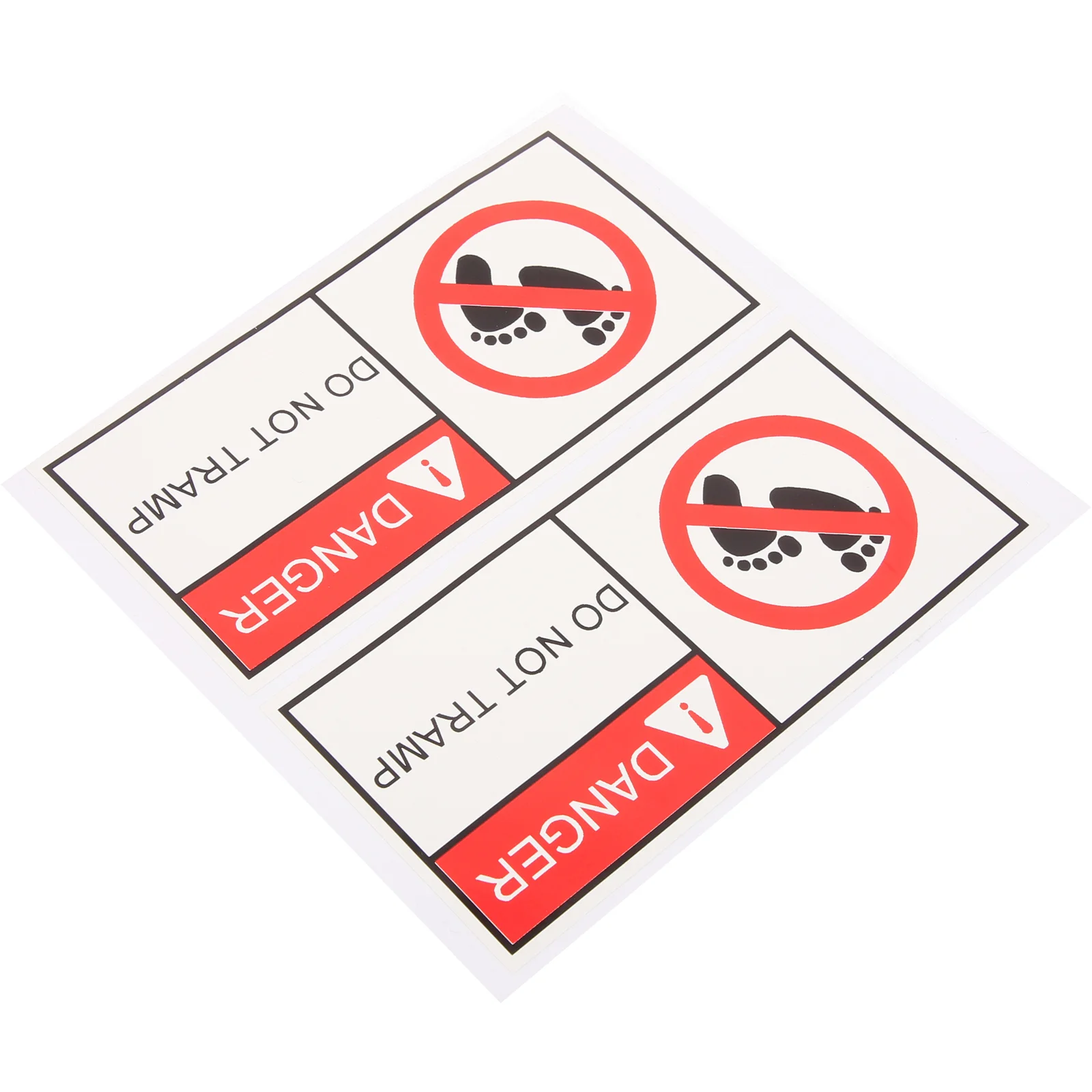2 Pcs Warning Stickers Do Not Touch Sign Decal Step Adhesive Caution Safety The Self