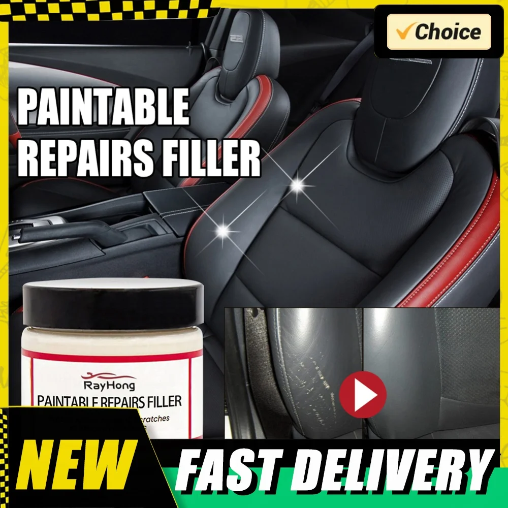 60ml Compound Leather Restoration Cream Car Repair Scratches Cracks Auto Leather Repair Cream Tears Crack Burns Holes Filler