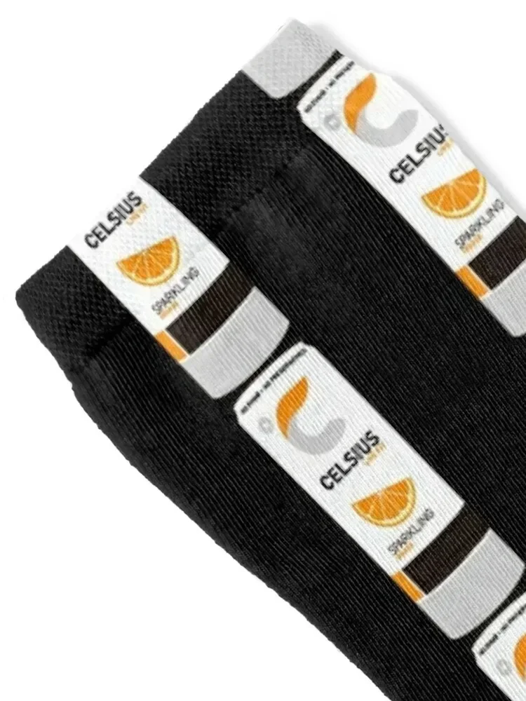 Celsius Live Fit Orange Can Socks hip hop hiking Novelties golf Boy Socks Women's