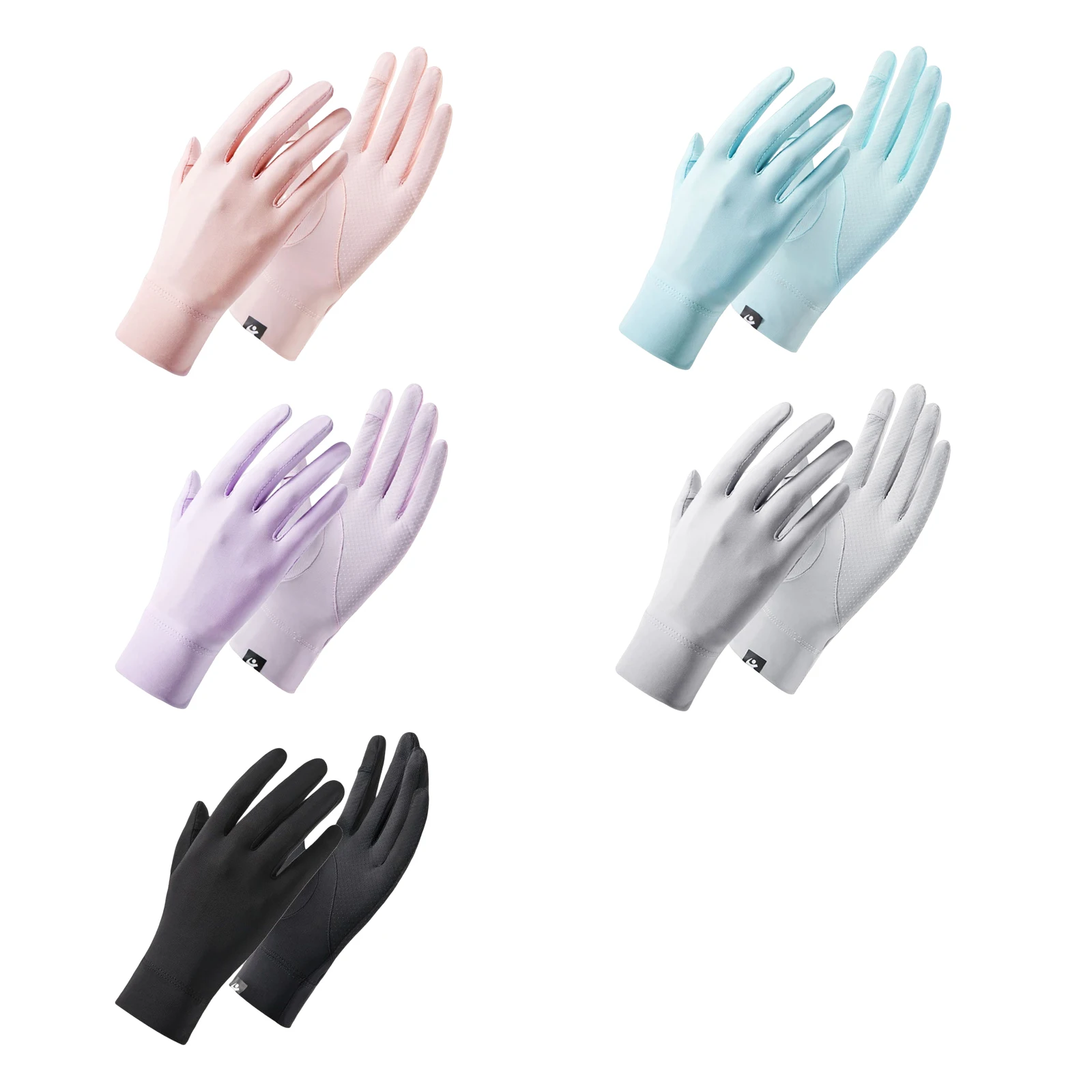 Women Elastic Summer Gloves Sweat-Absorbing Sunscreen Thin Gloves for Driving Bike Cycling