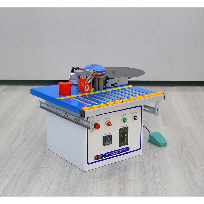 ST-70 Upgraded Roller Mini Portable Edge Bander Machine Curve Woodworking Multifunction Mini Manual Edging Machine