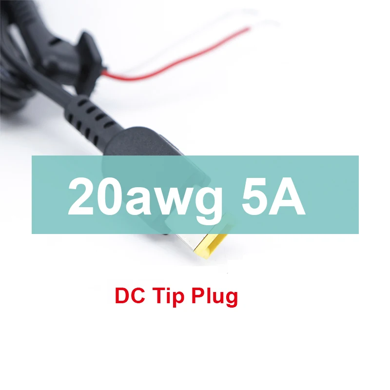 2PCS 2pin repair DC Tip Plug Connector Cord Laptop Power supply extend Cable Charger Adapter Laptop 20awg 5A extend wire 110cm