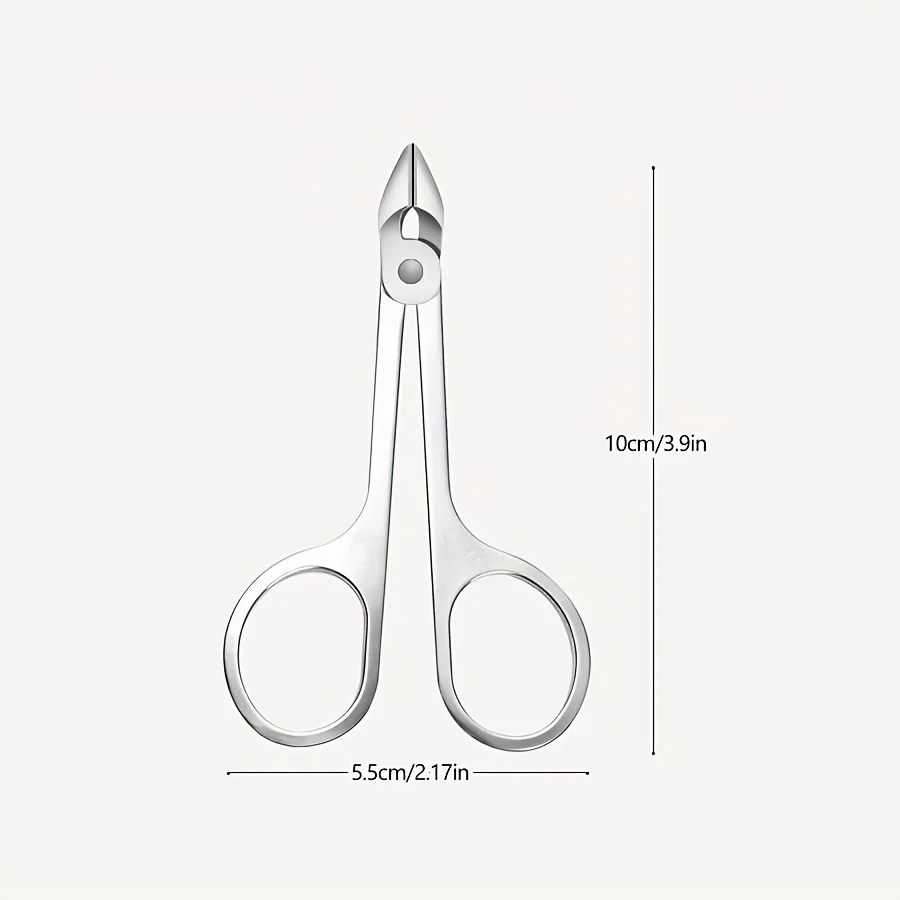 Set di forbici per cuticole in acciaio inossidabile da 2 pezzi Strumenti per la cura delle unghie per la rimozione della luce morta Manicure e pedicure Include lima per unghie nano